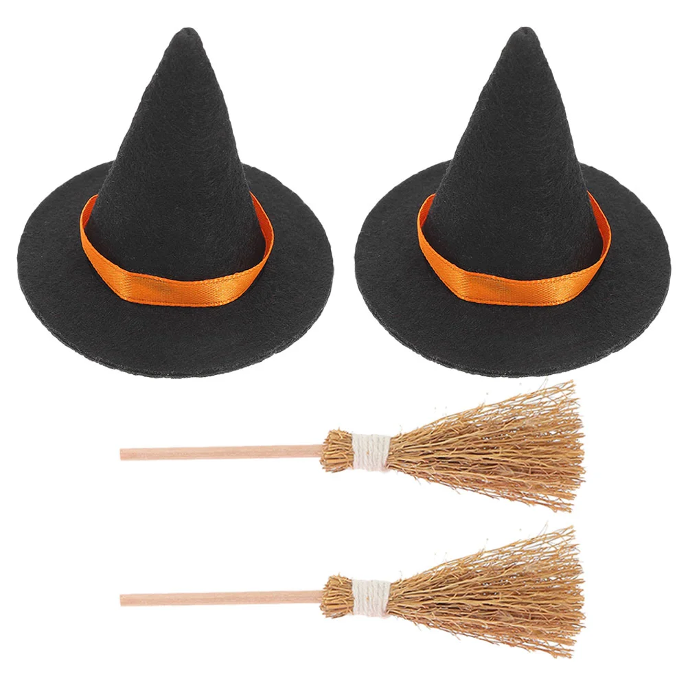 2 комплекта шляпы ведьмы на Хэллоуин для мини-домашних шляп поделки крошечный