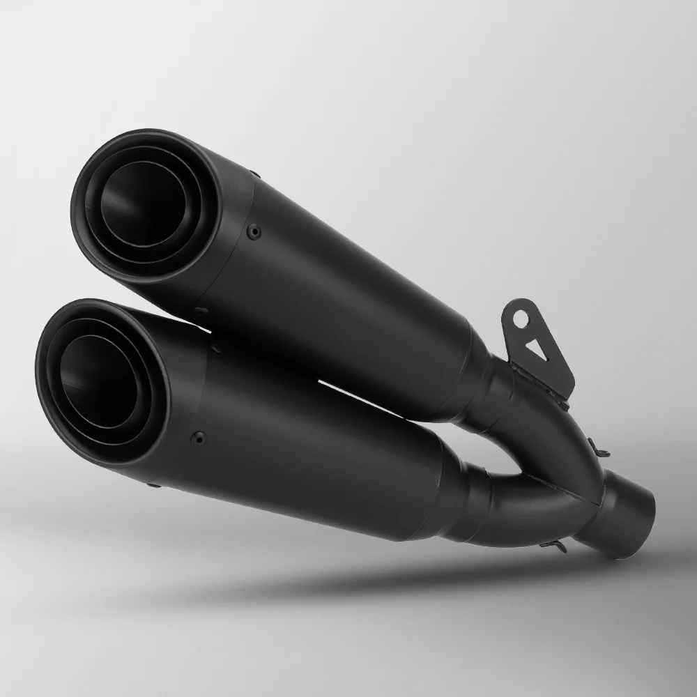 Универсальный выхлопной глушитель для мотоцикла выхлопная труба с двойным