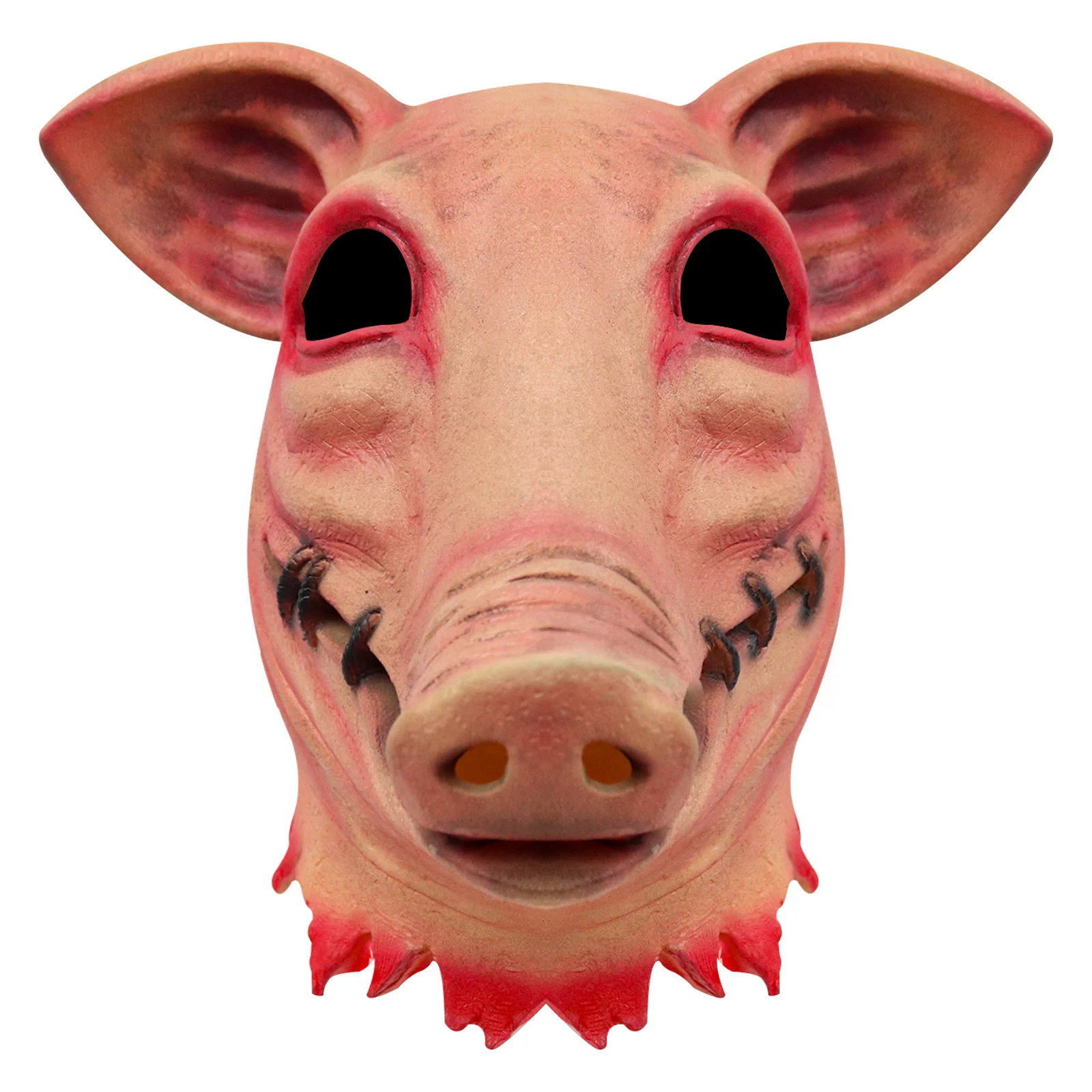 

2022 Scary Mask Pig Head Mask Latex Full Head Headgear Halloween Realistic Biochemical Evil Monster Animal Scary Costume Party