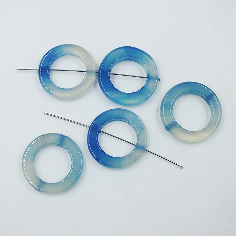 Ожерелье/серьги из натурального камня 28 мм 44 шт.