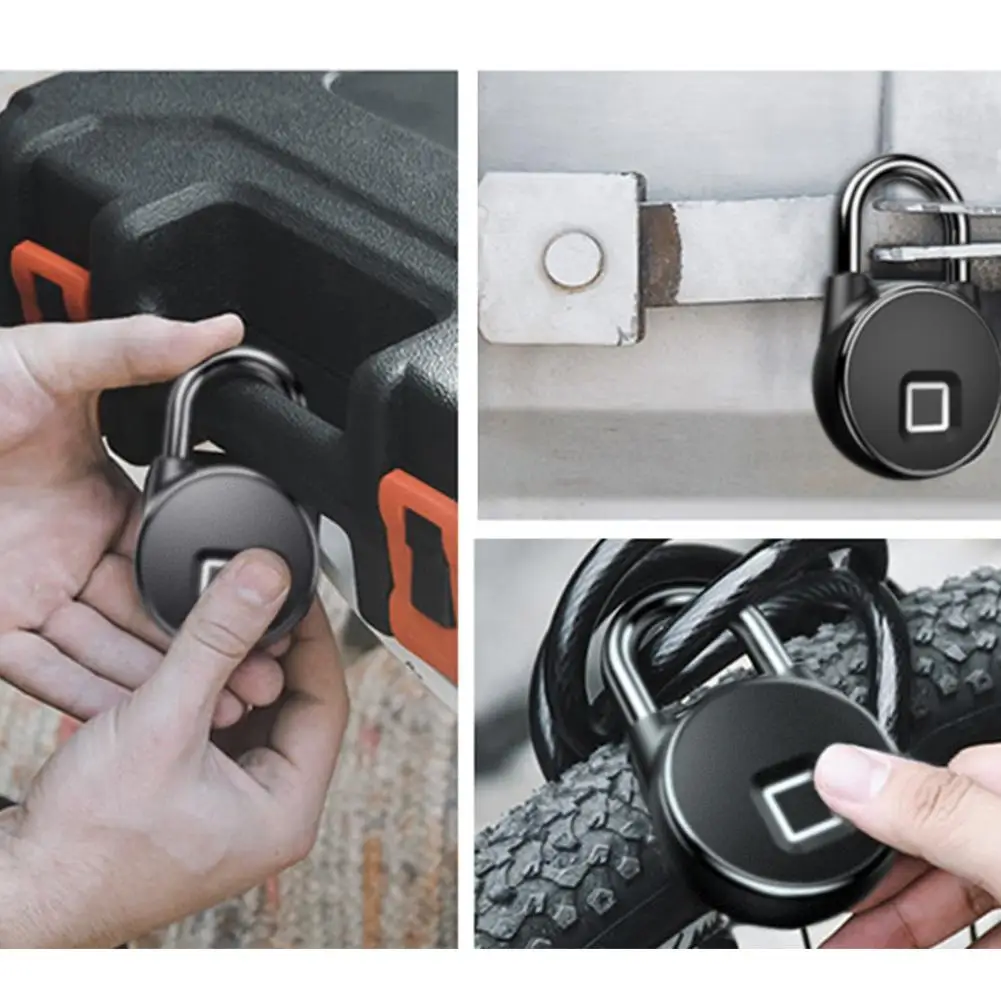 

Замок дверной Tuya P2o8 с отпечатком пальца, защита от кражи, Usb-замок для общежития, перезаряжаемый