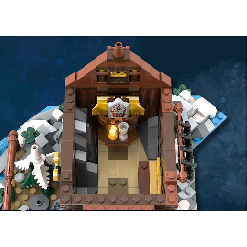 MOC Лидер продаж вид на улицу деревня викингов морское расширение средневековые