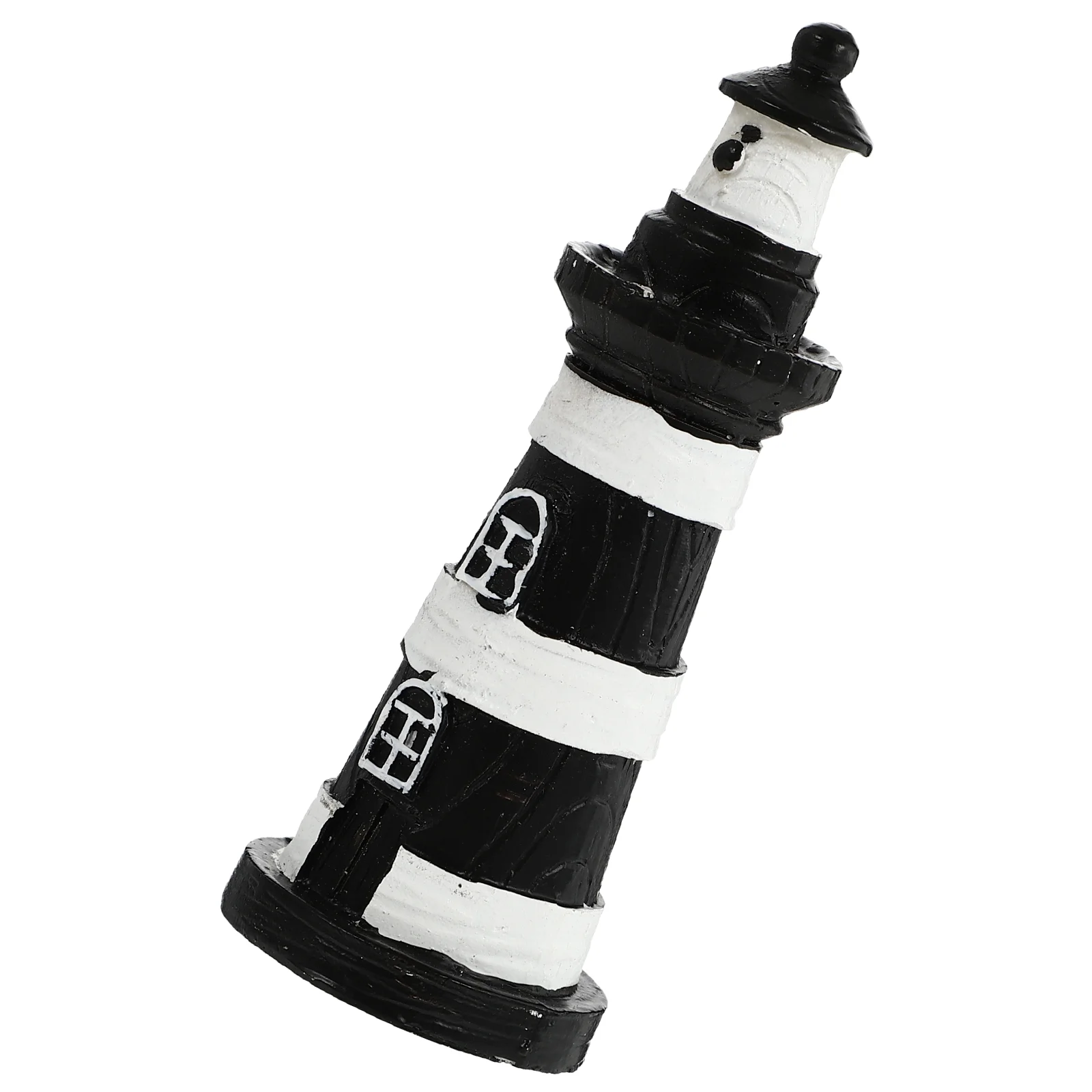 

Small Terrarium Resin Lighthouse Ornament Aquarium Tank Decor Adornment Toy 9.7X3.5X3.5CM Mediterranean Lookout Black Seaside