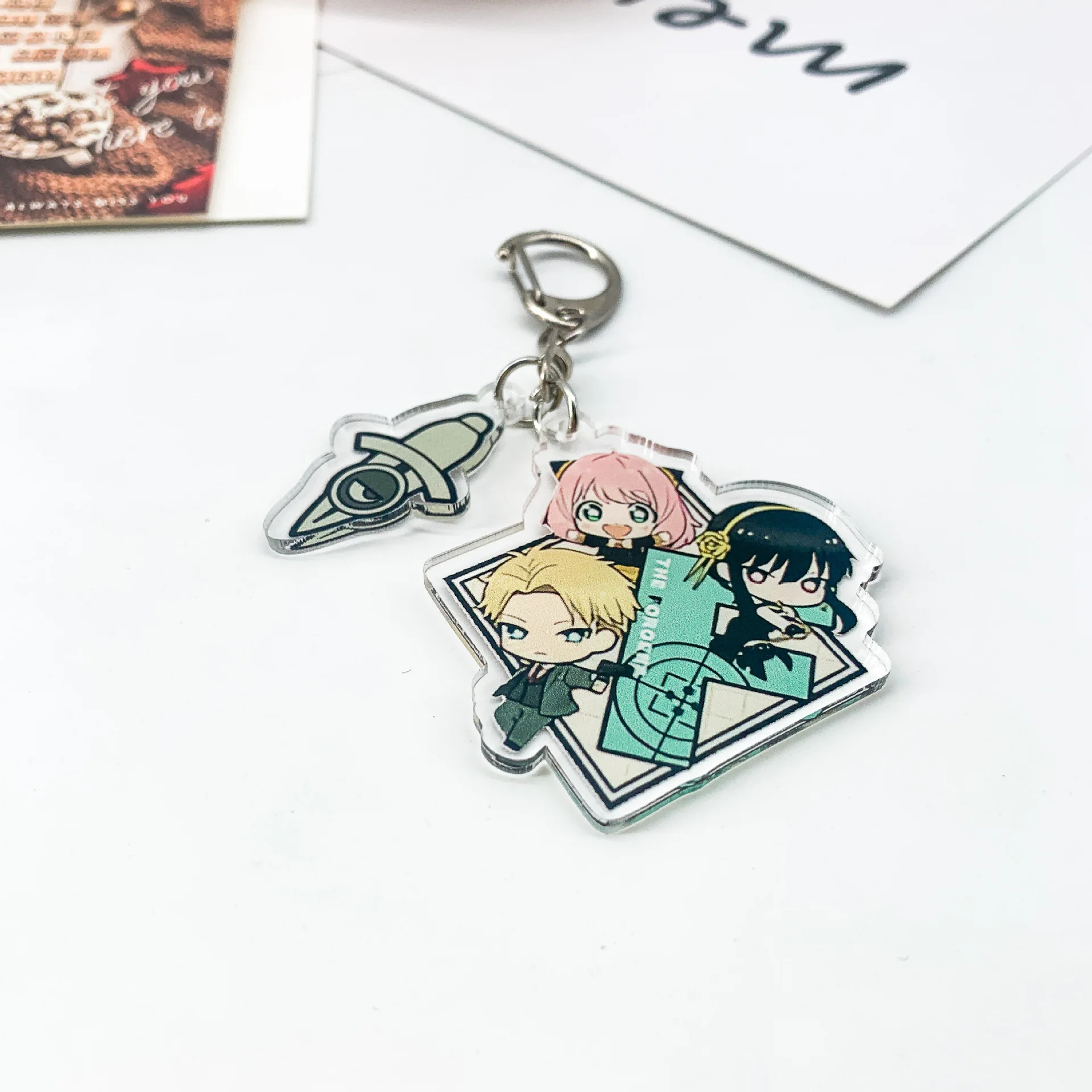 

Anime Spy Play House FAMILY Acrylic Cartoon Fashion Keychain Backpack Decoration Cute Doll Accessories Ania Lloyd Yoel Gifts
