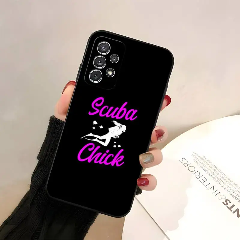 Чехол для телефона Scuba Diver Shark Diving Samsung A02 A01 A6s A10s A11 A12 A20E A20C A21s A22 A7 A8 2018 A33 Cover