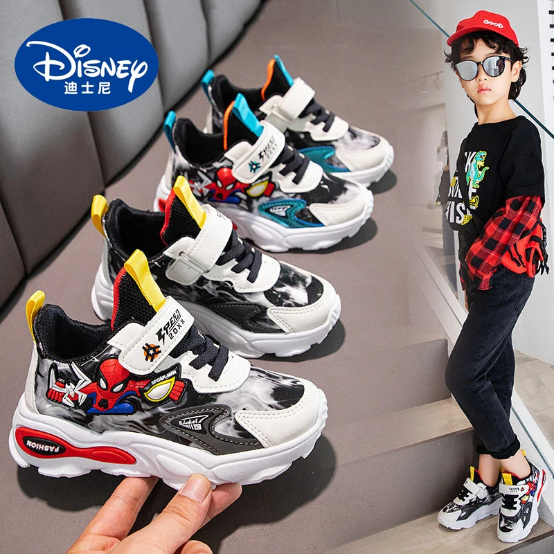 

Disney's new children's casual sneakers spring and autumn boys cute cartoon spiderman soft bottom outdoor non-slip sneakers