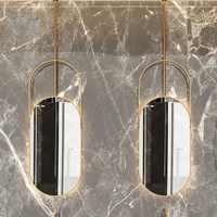 shower bathroom mirror vanity touch oval elegant wall hanging gold led mirror smart no fog nordic espejos bathroom fixture