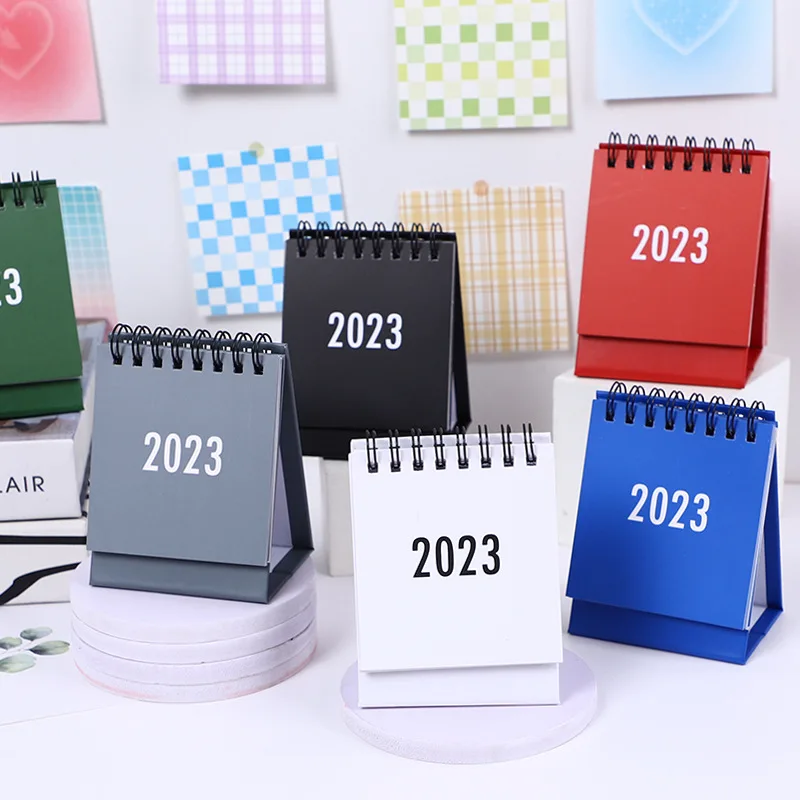 

1 Pc 2023 INS Style Retro Calendar Creative Simple Planner Decoration Desk Calendar Simple Desk Diary School Office Supplies