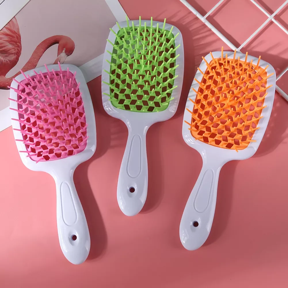 

Wide Teeth Air Cushion Comb Wet Dry Hair Detangling Scalp Massage Brush Hairdressing Hollow Hair Brush Hair Care