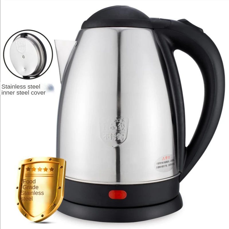 

2L Electric Kettle Tea Coffee Stainless Steel 1000W Portable Travel Water Boiler Pot For Hotel Family Trip