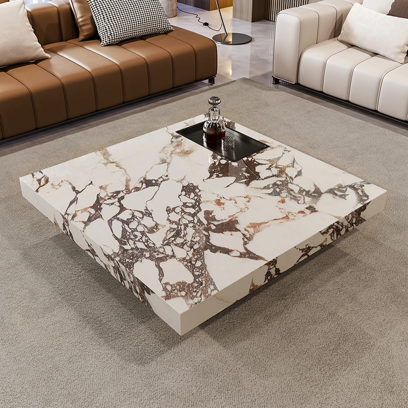Легкий роскошный высококачественный журнальный столик из каменной плиты