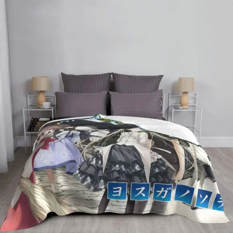 

Yosuga No Sora Cartoon Anime Velvet Spring/Autumn Breathable Super Warm Throw Blanket For Sofa Travel Bedspread