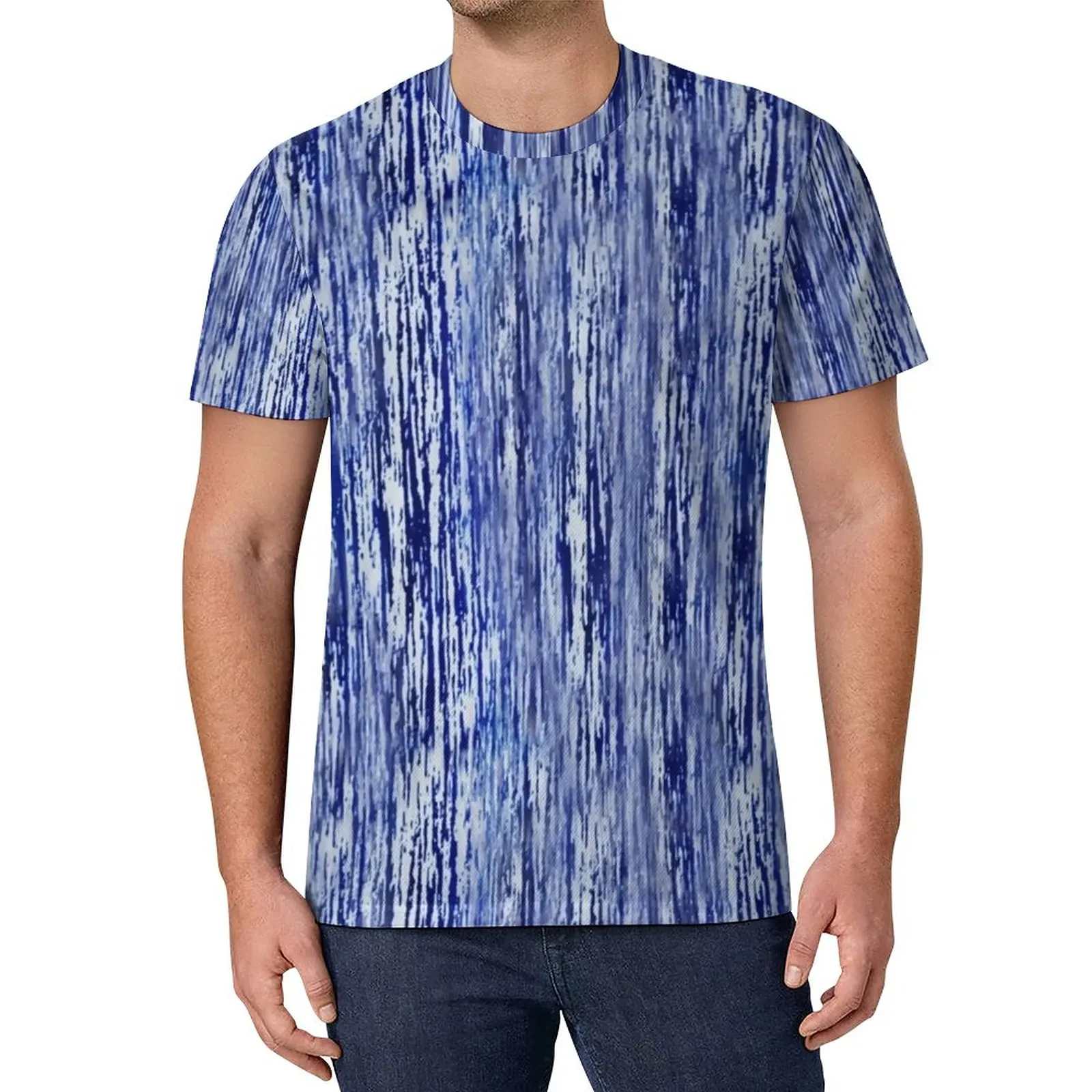 

Blue Tie Dye T Shirt Hippy Print Fashion T-Shirts Y2K Tee Shirt Summer Short Sleeve Custom Tees