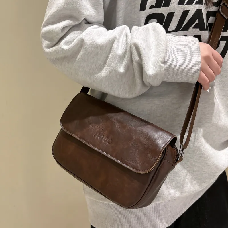 

Retro Classic Crossbody Bags for Women Quality Soft Leather Shoulder Bag Simple Trending Messenger Bag Ladys Small Flap Handbags