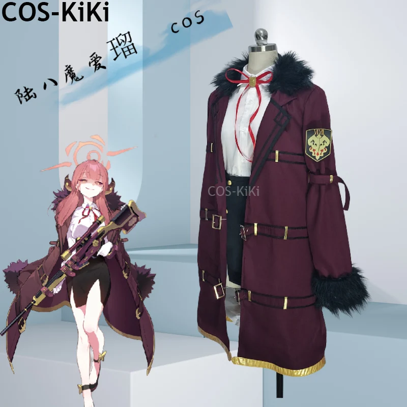 COS-KiKi Синий Архив Rik Kedahima Aru Игровой Костюм Косплей Великолепная Милая Униформа
