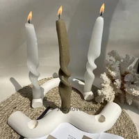 silicone mold for candle holder cement terrazzo candlestick holder mould arched concrete mold clay epoxy s style holder mold