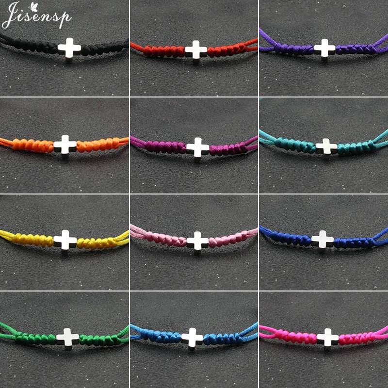 

Simple Cross Red String Bracelet Adjustable Braiding Lucky Macrame Rope Woven Bracelets For Women Men Children Handmade Jewelry