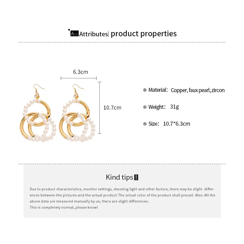 NISHIZAWA металлические серьги с имитацией жемчуга и кругами крючки для ушей