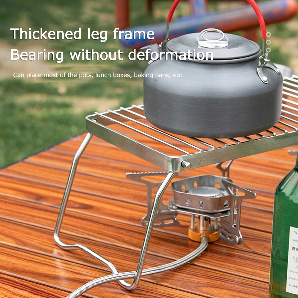

Стойка для плиты, из нержавеющей стали, складная, портативная, для путешествий и походов