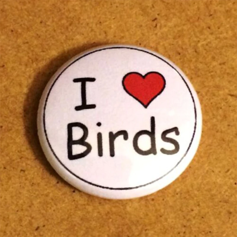

I Heart Love Birds Button Pin Pinback