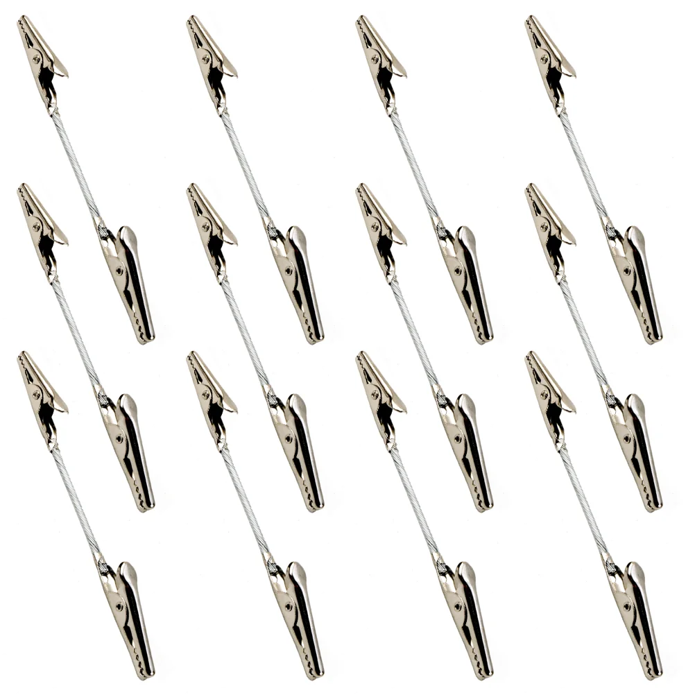 

12 Pcs Note Folder Household Picture Clamps Metal Cards Alligator Two-headed Photo Clips Alloy Useful Memo