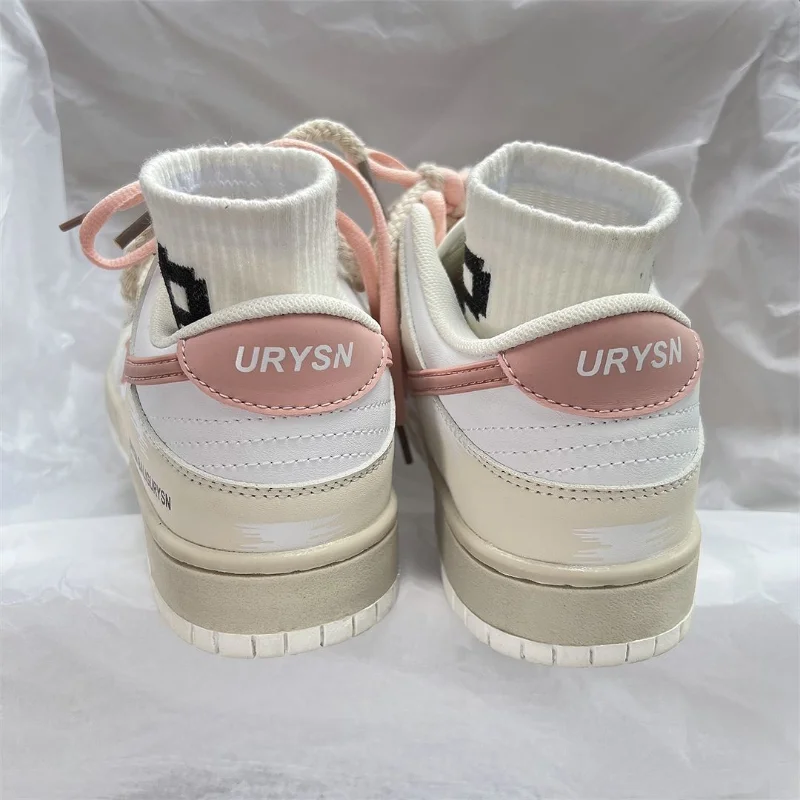 SHANPA Kawaii Butterfly Stamp Print Pink Shoes for Women All-match Leisure Student Sneakers Zapatillas Mujer