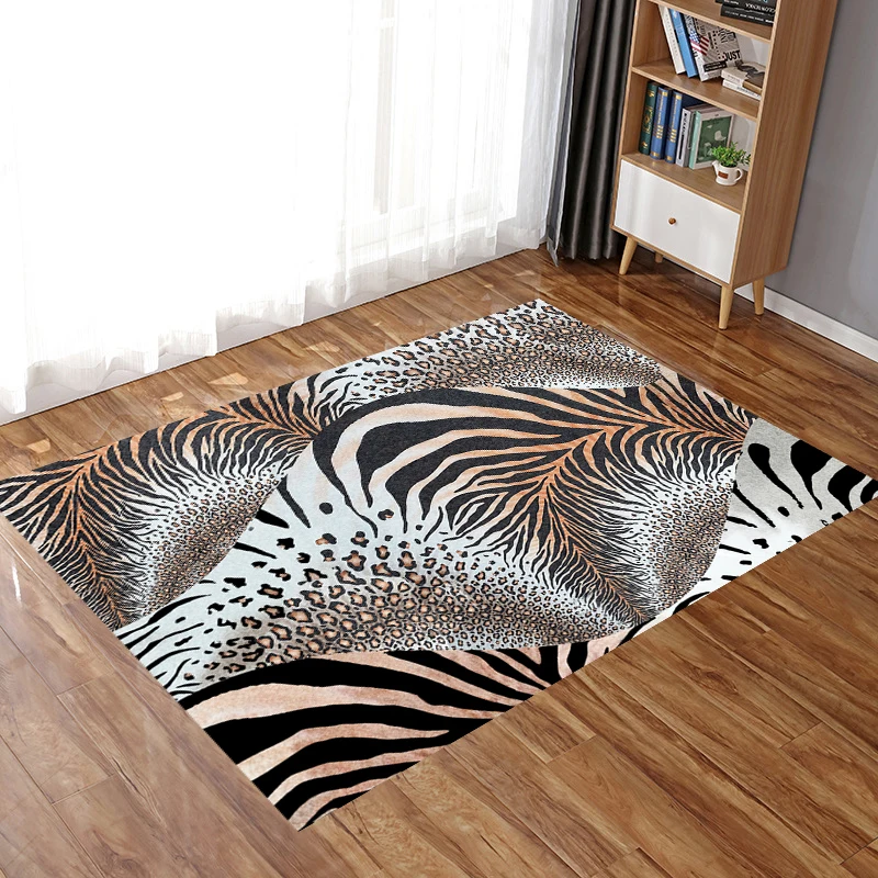 

Crystal Velvet Carpet Floor Mat Bedroom Living Room Sofa Rug Nordic Style Floor 3D High Quality Living Room Rug
