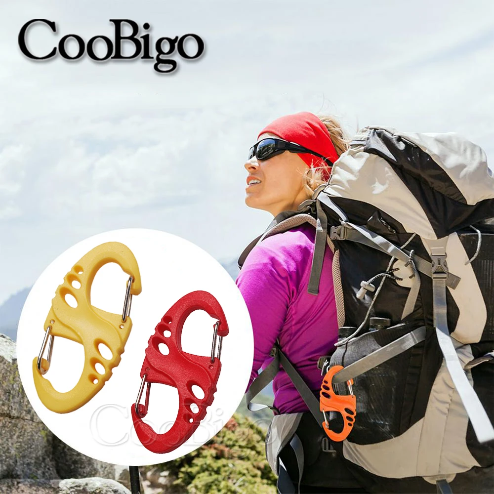 Набор пластиковых карабин 10 шт. с пружинным зажимом S-образная пряжка