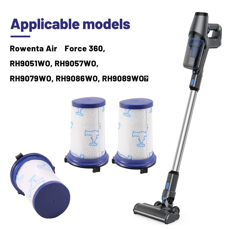 3-х шт. фильтр для аксессуаров пылесоса ZR 009001 Запасные части Rowenta Air Force 360 X-Pert RH9015WO