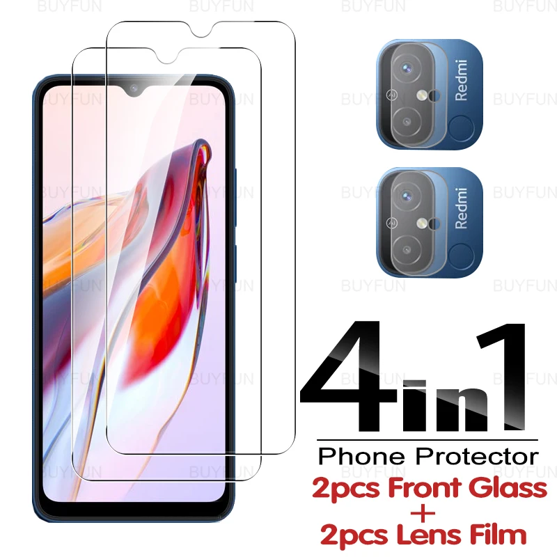 

Защитный экран 4 в 1 HD для Xiaomi Redmi 12C, 6,71 дюйма, чехол из закаленного стекла для Redmi Redmy 12C, 12 C, 4G, Защитная пленка для объектива камеры