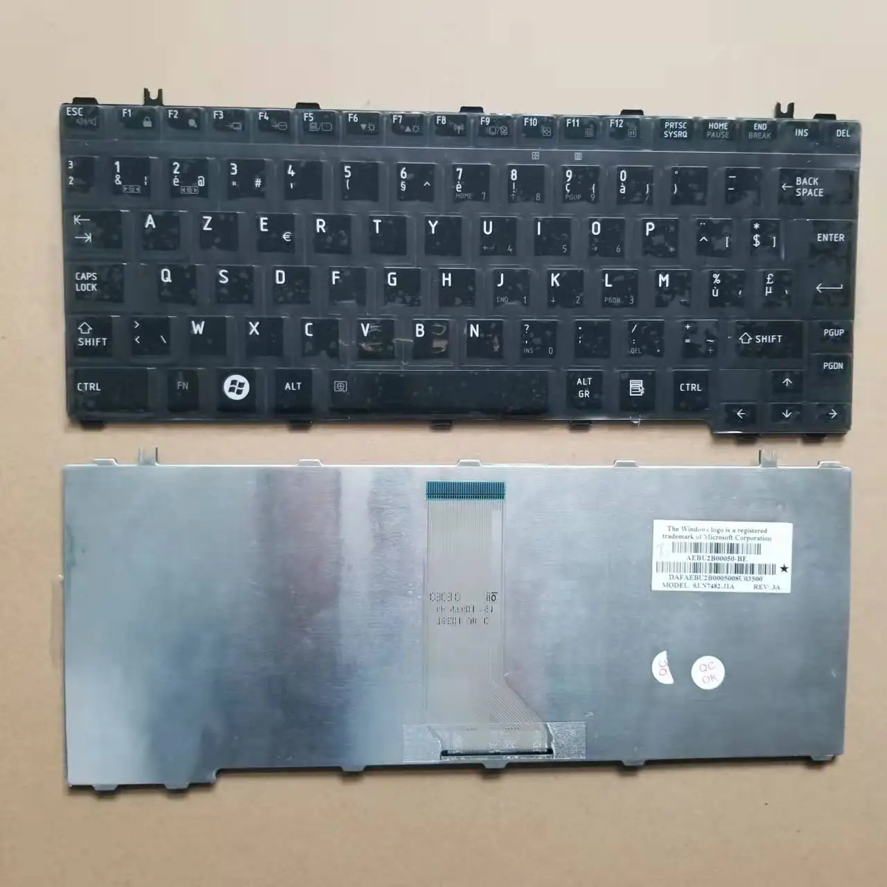 

New For Toshiba Satellite U400 U405 U500 M800 T135 Series BE Belgian Laptop Keyboard Glossy Black AEBU2B00050-BE