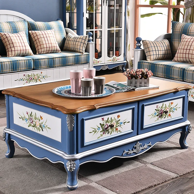 Американский журнальный столик простой для гостиной небольшой креативный из