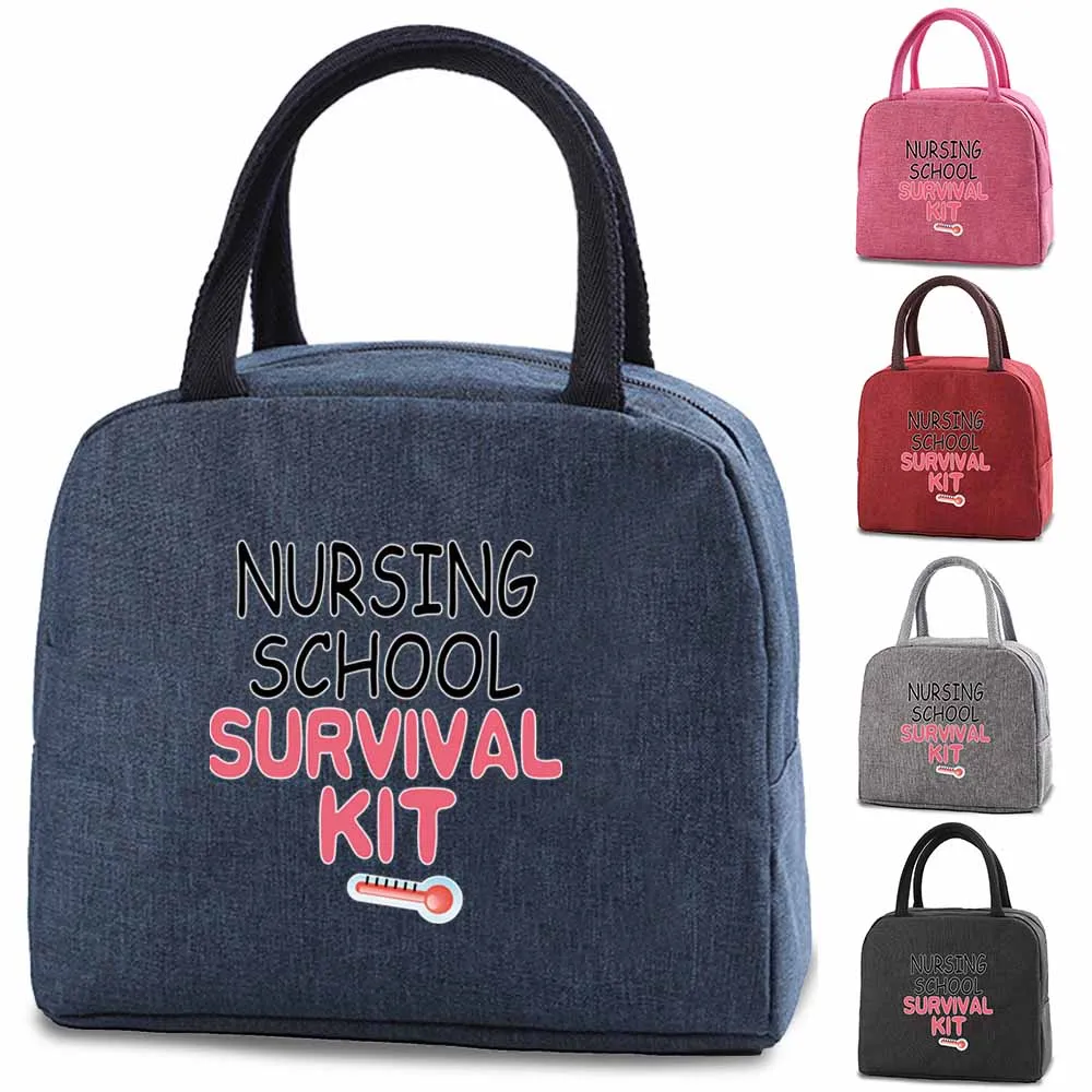 

Kids Insulated Thermal Lunch Bag Cooler Portable Eco Handbags Box Canvas Bags Organizer Food Picnic Packet for Women Work Tote