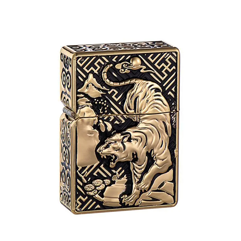 

Mighty Tiger Collectible High-end Men's Gift Kerosene Cool Lighter Smoking Accessories for Weed Briquets Et Accessoires Fumeurs