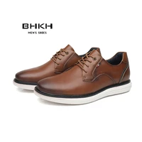 2022 springsummer new men shoes comfy luxury brand men casual shoes lace up business style dress shoes bhkh men shoes