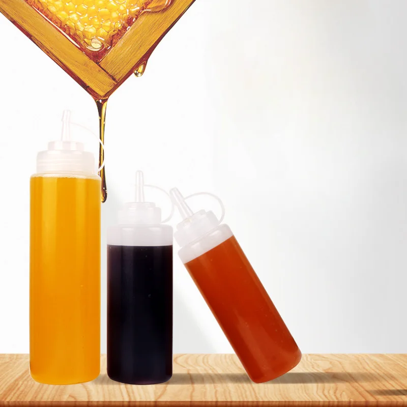 

BBQ Ketchup Sauce Dispenser Bottles Olive Oil Dispensing Bottle Mayonnaise Squeeze Jar with Cap Safe Tools