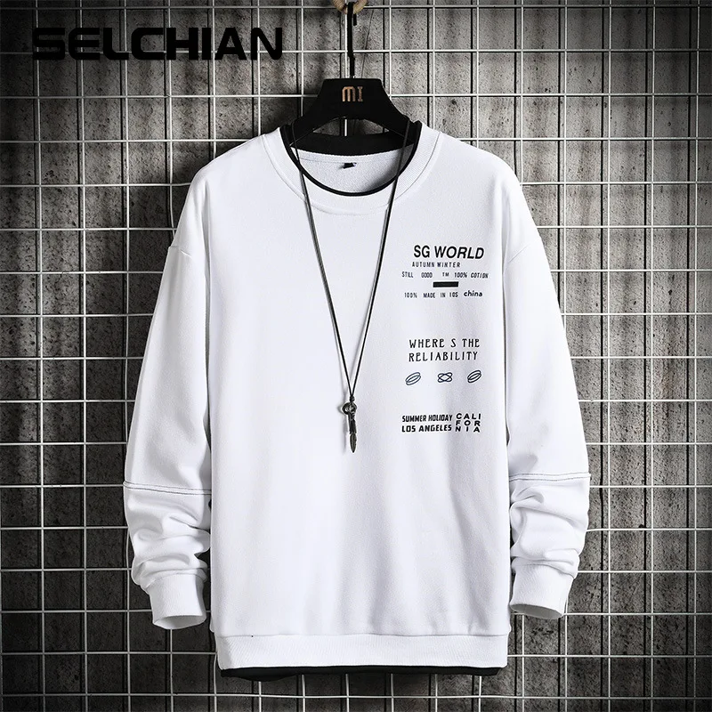 

Round Neck Men Hoodie Casual Print Long Sleeve Sweatshirt Men Hip-Hop Streetwear Trendy Pullovers Harajuku Style Autumn Spring