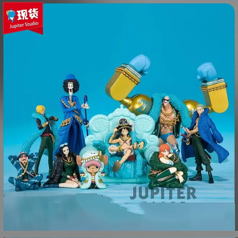

Оригинальная экшн-фигурка, модель игрушек, Аниме One Piece, 20-я годовщина, соломенная шляпа, группа 9-человек, Луффи, Зоро, в коробке с яйцами