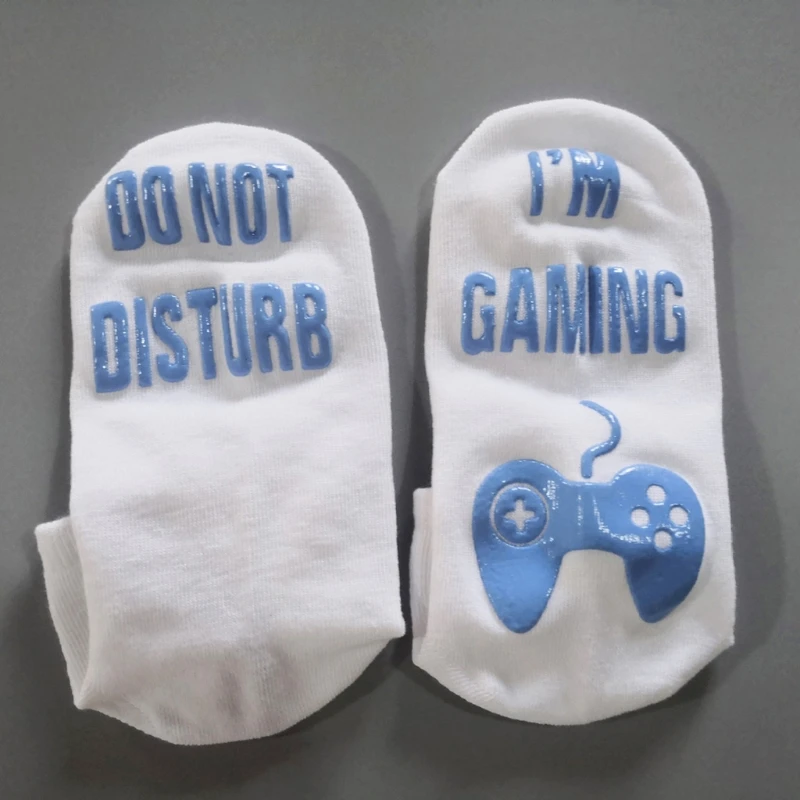 

B36D Women Men Cotton Skateboard Hip Hop Long Ankle Socks Funny Anti Slip Letters New