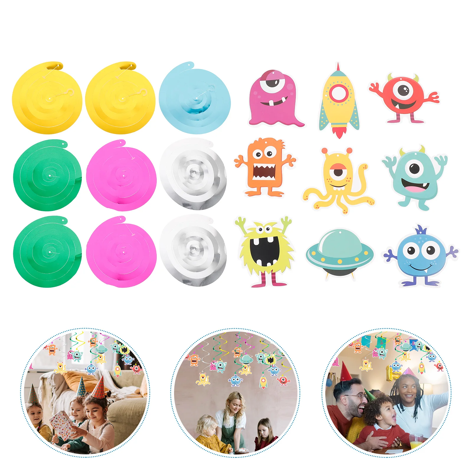 18 шт. потолочные вихревые украшения на день рождения вечерние витые завитки