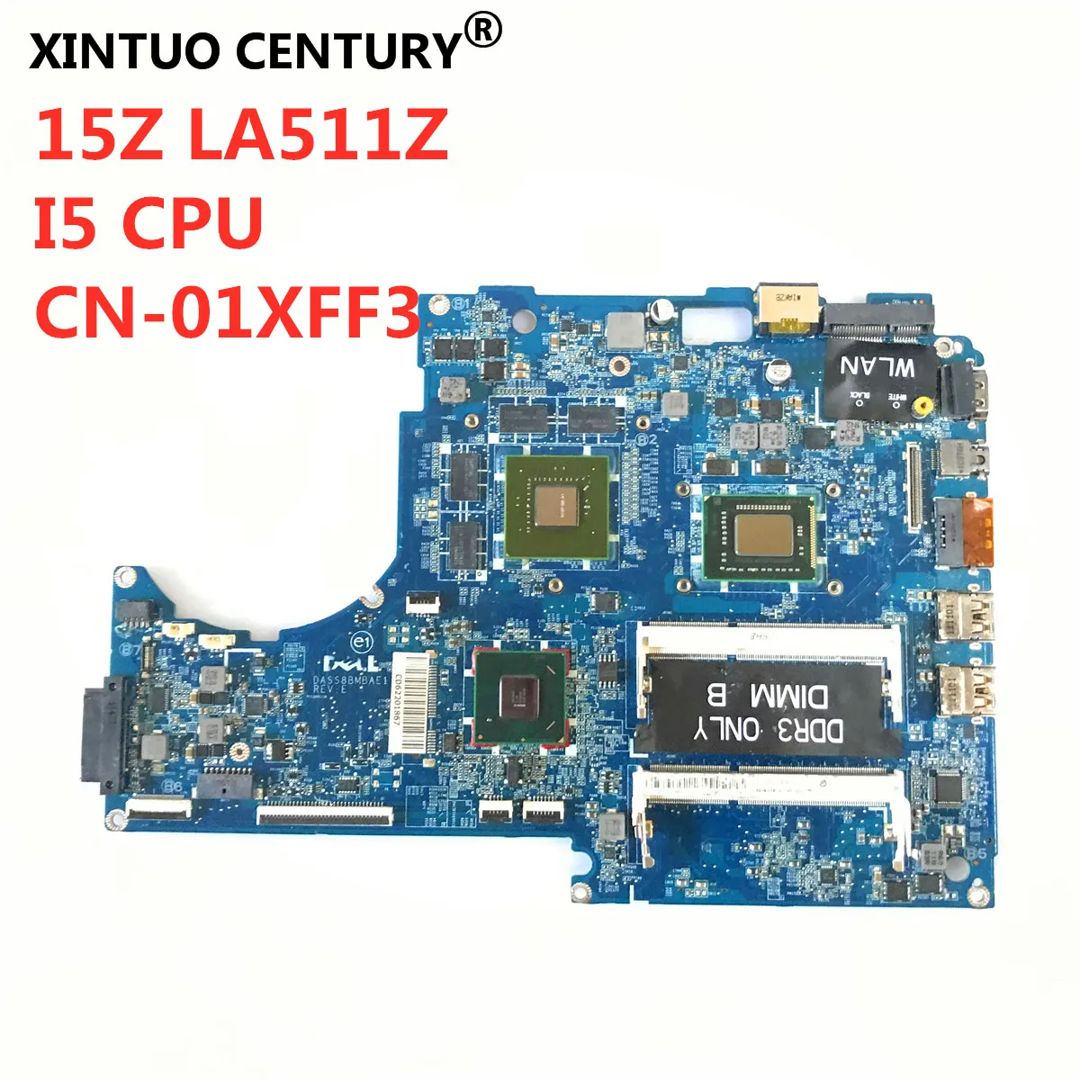 

CN-03W01Y 03W01Y motherboard for DELL XPS 15Z L511Z laptop motherboard DASS8BMBAE1 with I5 CPU N12P-GE-A1 GPU HM67 100% tested