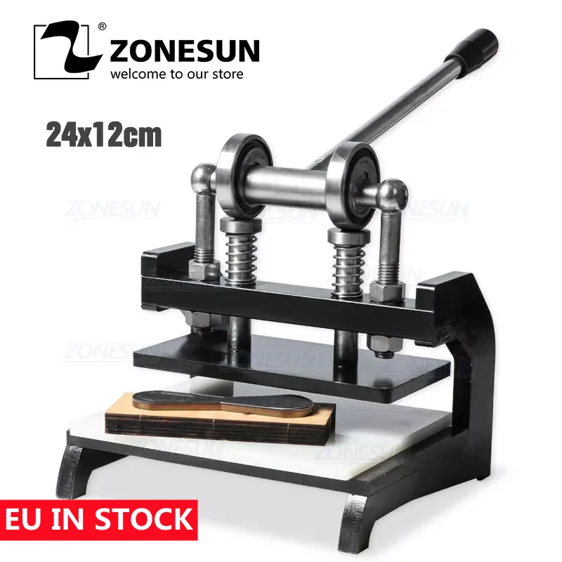 ZONESUN DM-2412N машина для высечки кожи ручной работы сережек пресс-машина пробивки