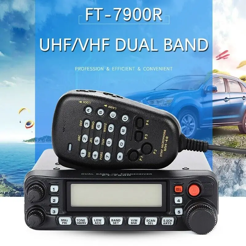 

50W for Yaesu FT-7900R Car Mobile Radio 144/430MHz Dual Band 10KM FM Transceiver