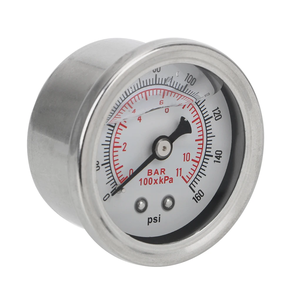 Манометр для жидкости 0-160 psi 1/8 NPT универсальный маслометр тестер система