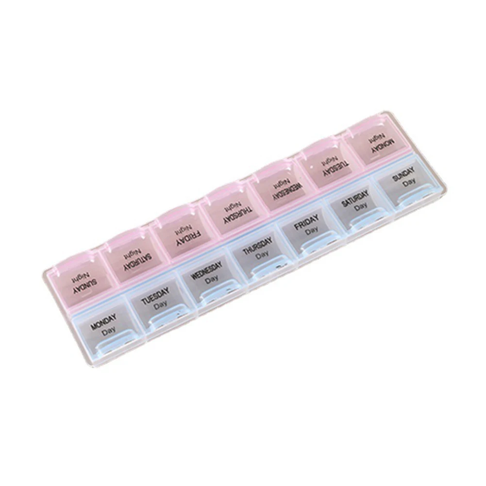 

7 Days Pill Medicine Box Weekly Tablet Holder Storage Container Case Pill Box Splitters Accessories Independent Grid
