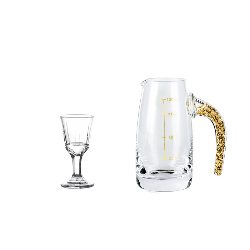 HeY LiLac бытовой прозрачный набор бутылок Baijiu с золотой фольгой стекло для стрельбы