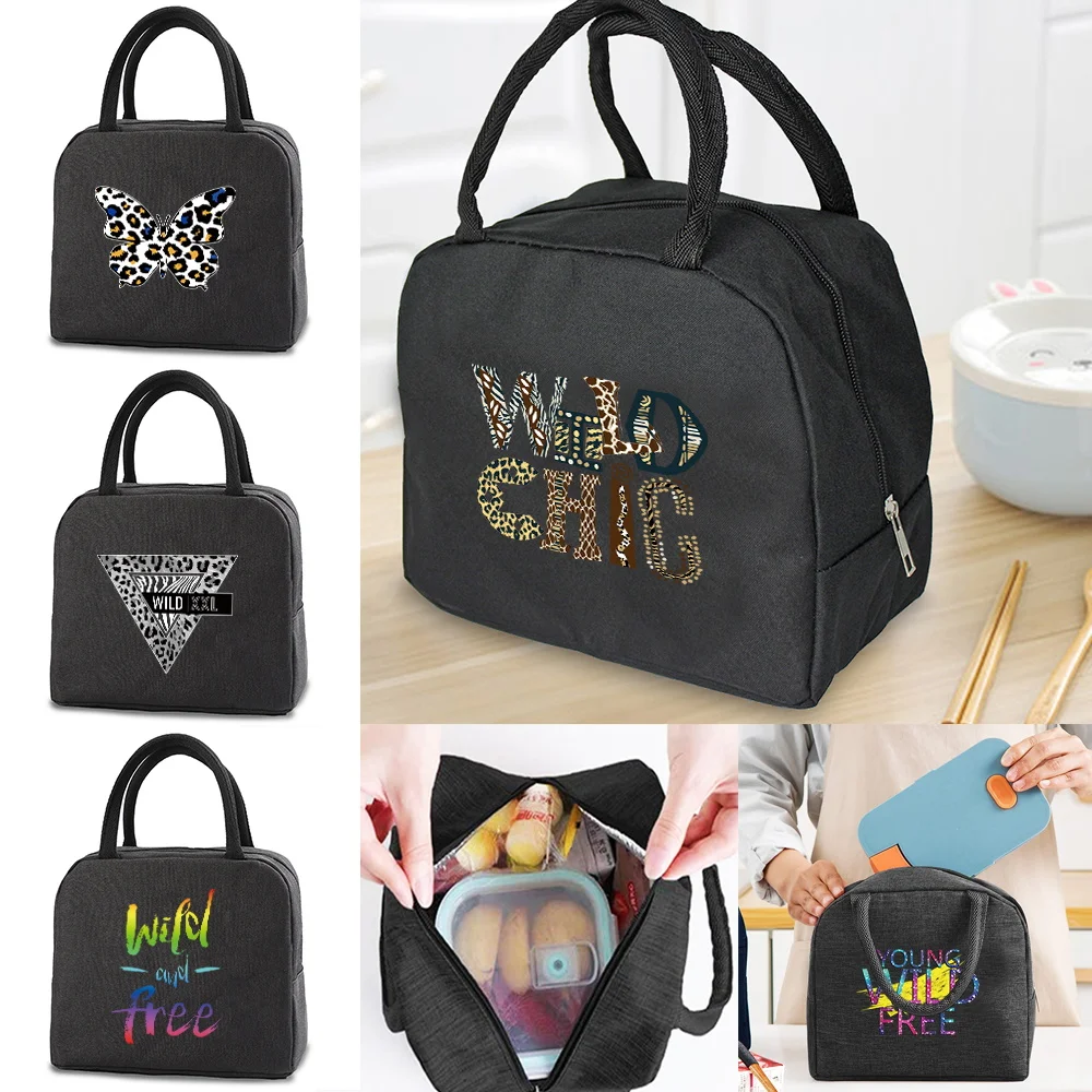 

Portable Lunch Box for Women Thermal Insulated Kids Lunch Box Men Handbag Food Picnic for Work Cooler Storage Bags Wild Series