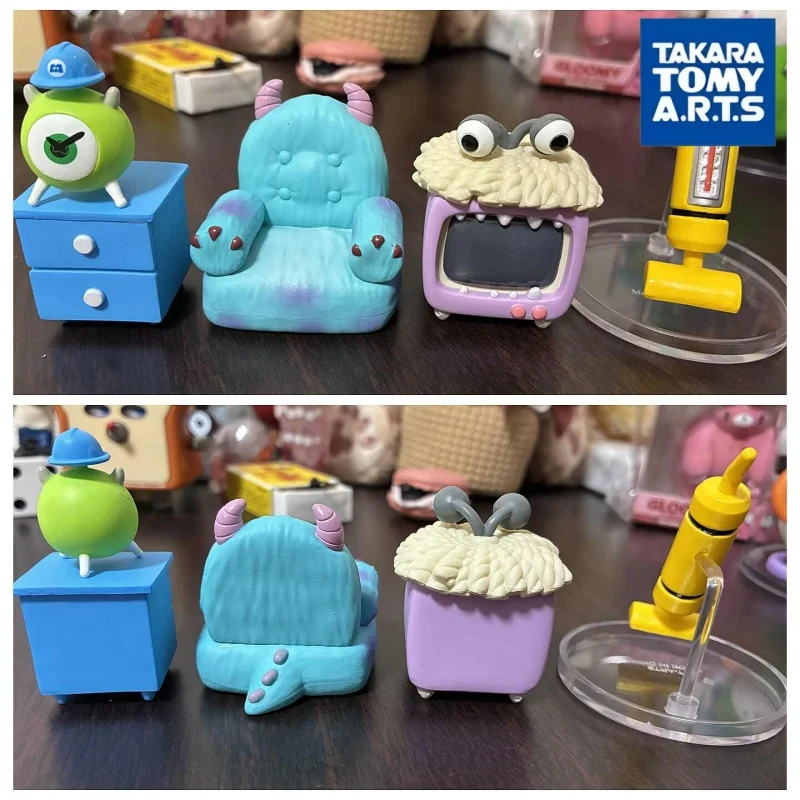 Фото Коллекционная фигурка Takara Tomy Gashapon: Монстры и Ко (Пиксар) - Салли и Майк Вазовски, декор для рабочего стола, украшение для взрослых №1
