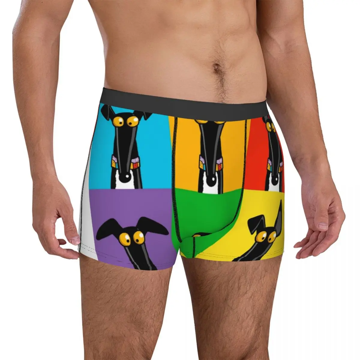 

Greyhound Underwear Greyhound Semaphore Stretch Underpants Sublimation Boxer Brief Pouch Men Large Size Boxer Shorts
