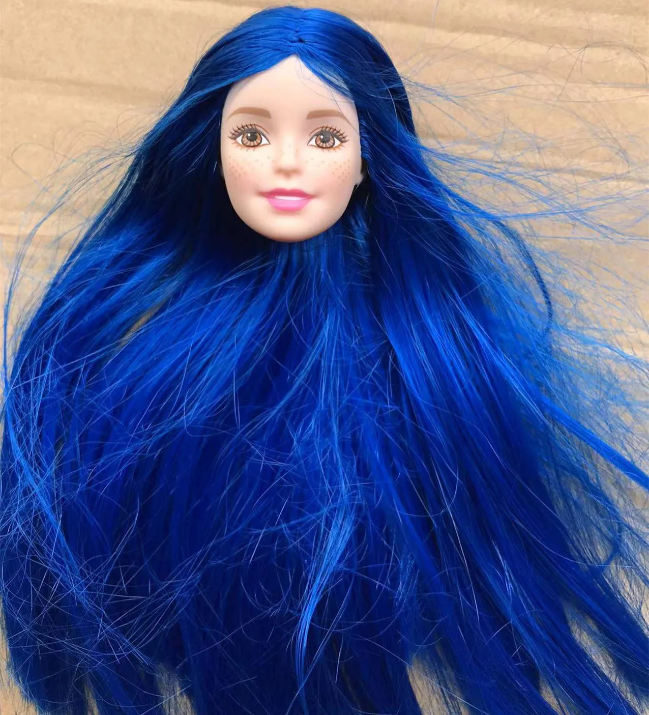 Оригинальные кукольные головки с длинными мягкими волосами голова 70-60-й леди